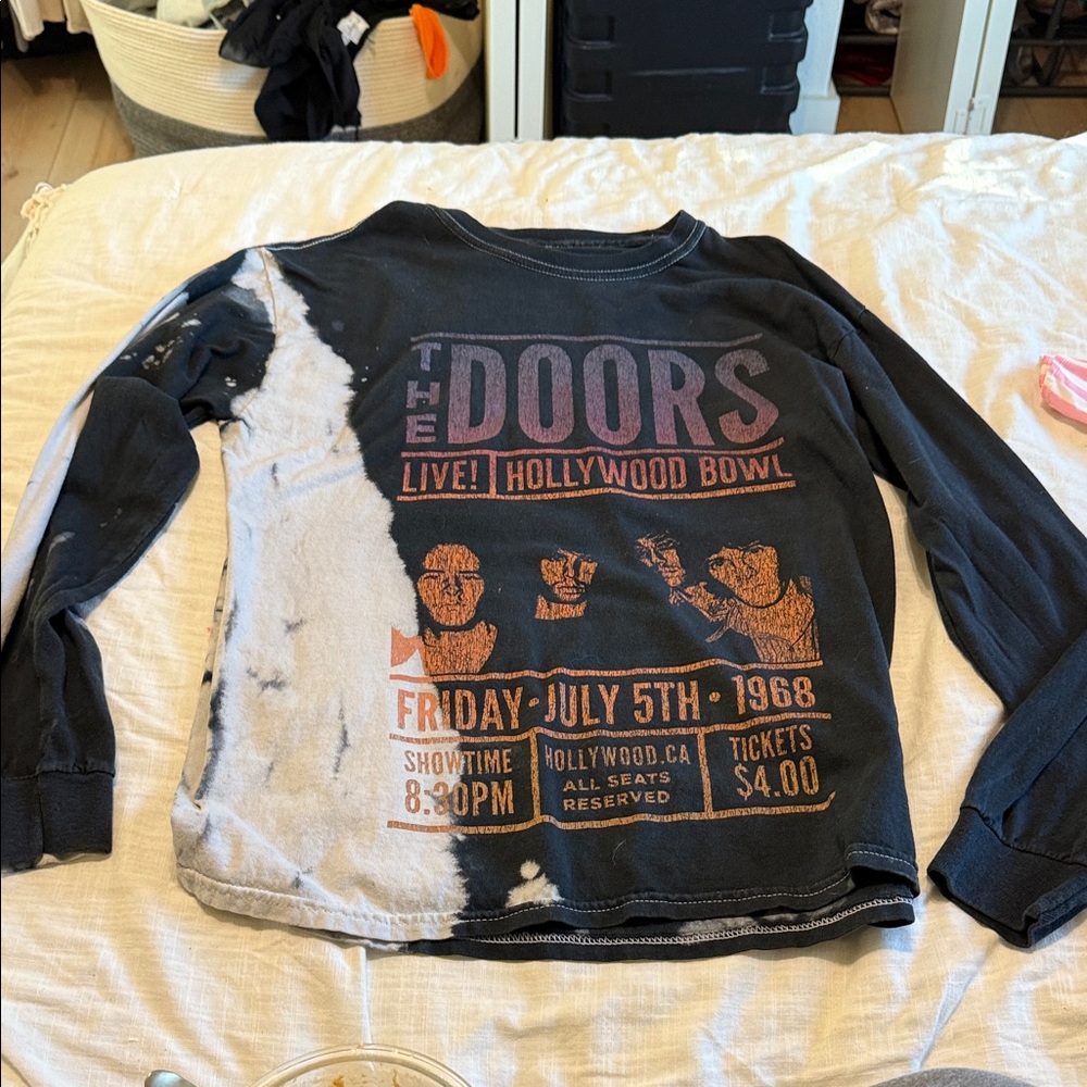 The Doors Graphic Long Sleeve Tee - Black and White